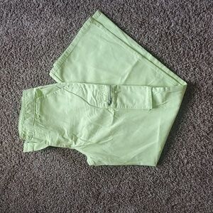 FOREVER 21 Womens Lime Green High Waisted Cargo Jeans